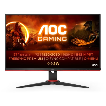 AOC G2 27G2SPAE BK LED display 68,6 cm (27") 1920 x 1080 Pixeles Full HD Negro, Rojo