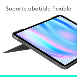 Logitech Combo Touch, Funda con Teclado, iPad Air 13 Pulgadas (M2)(2024) - Teclado retroiluminado extraíble con Soporte