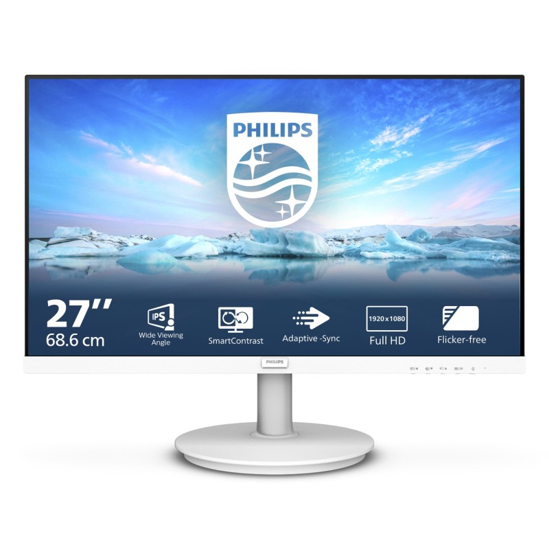 Philips V Line 271V8AW 00 pantalla para PC 68,6 cm (27") 1920 x 1080 Pixeles Full HD LCD Blanco