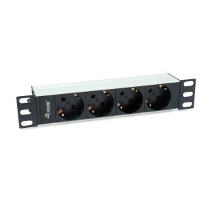 Equip 333311 unidad de distribución de energía (PDU) 4 salidas AC 1U Negro, Plata