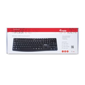 Equip 245211 teclado Oficina USB QWERTY Español Negro