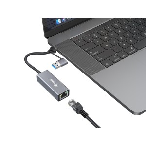 Equip Adaptador de USB-C a 2,5 Gigabit Ethernet de red (USB-C+A)