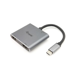 Equip Adaptador USB-C 4 en 1 Dual HDMI, USB 3.0, 100W USB PD