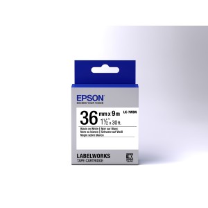 Epson Cinta estándar - LK-7WBN estándar negra blanca 36 9
