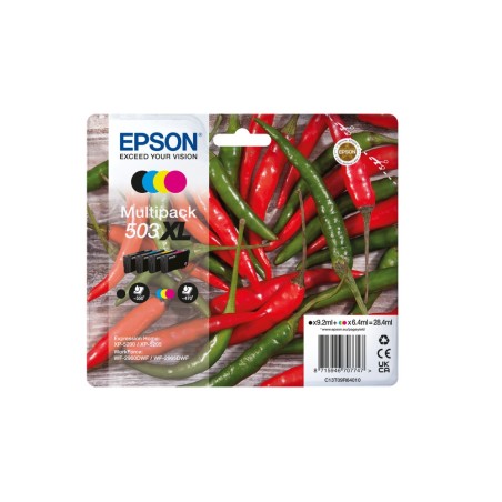 Epson 503XL cartucho de tinta 4 pieza(s) Original Alto rendimiento (XL) Negro, Cian, Magenta, Amarillo