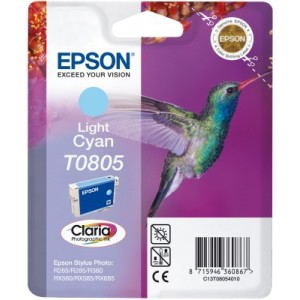 Epson Hummingbird Singlepack Light Cyan T0805 Claria Photographic Ink