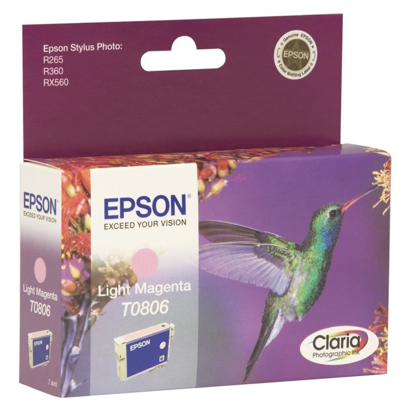 Epson Hummingbird T0806 Light Magenta Ink Cartridge cartucho de tinta Original Magenta claro