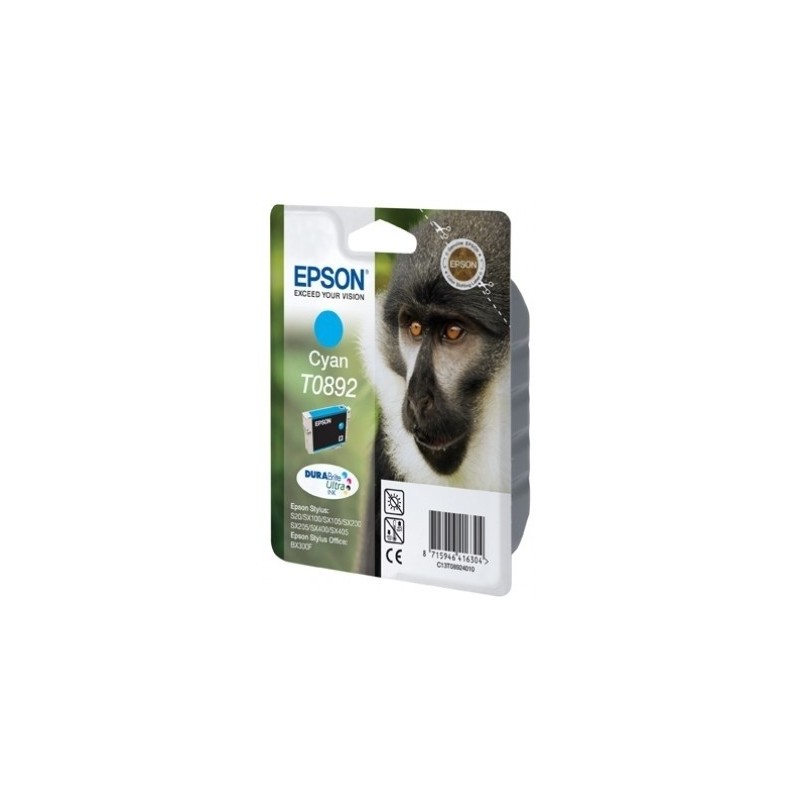 Epson Monkey Singlepack Cyan T0892 DURABrite Ultra Ink