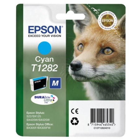 Epson Fox Singlepack Cyan T1282 DURABrite Ultra Ink