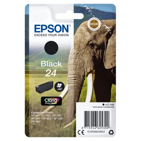Epson Elephant Cartucho 24 negro (etiqueta RF)