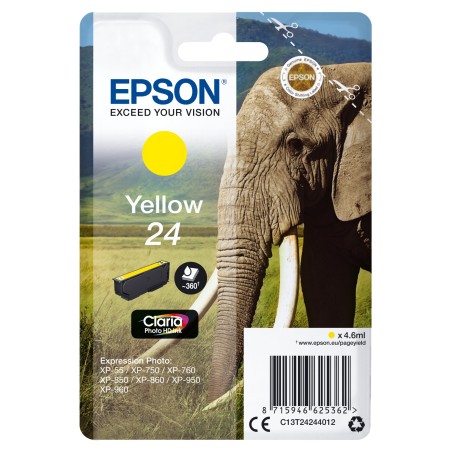 Epson Elephant Cartucho 24 amarillo