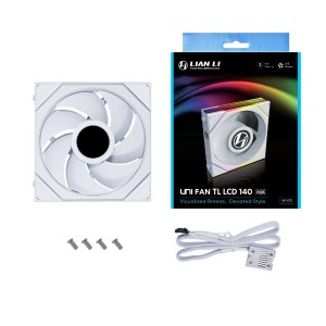 UNI FAN TL LCD Carcasa del ordenador Ventilador 14 cm Blanco