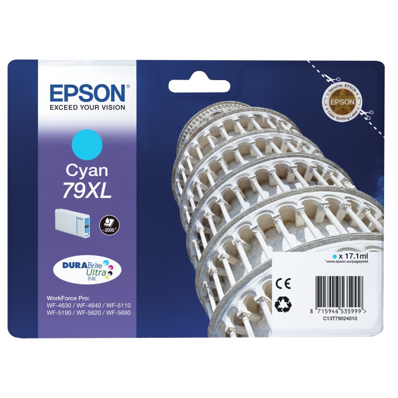 Epson Tower of Pisa Cartucho 79XL cian