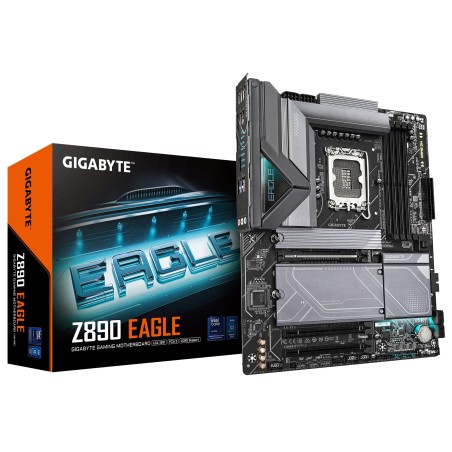 GIGABYTE Z890 EAGLE Placa Base - Compatible con CPUs Intel Core Ultra (Serie 2), VRM de 14+1+2 fases, hasta 8800MHz DDR5 (OC),