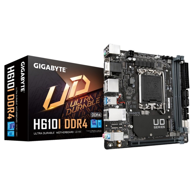 GIGABYTE H610I DDR4 placa base Intel H610 Express LGA 1700 mini ITX