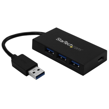 StarTech.com Hub USB 3.0 de 4 Puertos - Hub USB Tipo-A con 1 Puerto USB-C y 3 Puertos USB-A - Alimentación por Bus USB - Hub