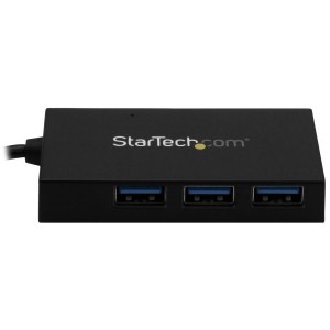 StarTech.com Hub USB 3.0 de 4 Puertos - Hub USB Tipo-A con 1 Puerto USB-C y 3 Puertos USB-A - Alimentación por Bus USB - Hub