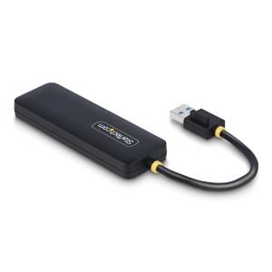 StarTech.com Hub USB-A de 4 Puertos - Ladrón USB de 4 Puertos - Alimentado por el Bus - USB 3.0 de 5Gbps - Hub Portátil para