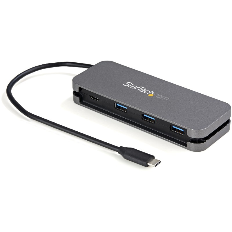 StarTech.com Hub USB C de 4 Puertos - 3 USB-A 1 USB-C - Ladrón USB 3.0 Tipo C (USB 3.2 Gen 1) - Alimentado por el Bus - Hub