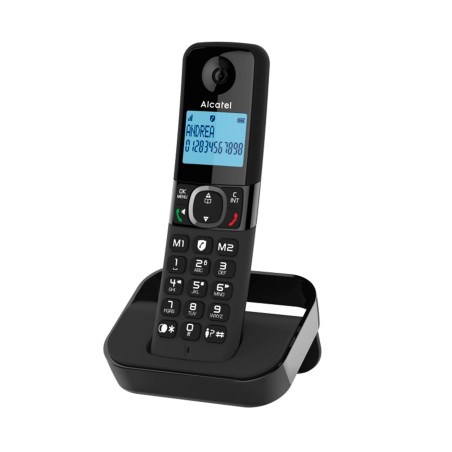 F860 Teléfono DECT/analógico Identificador de llamadas Negro