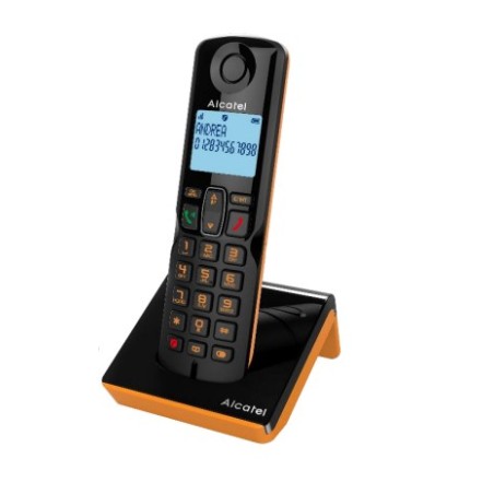 S280 SOLO ORANGE Teléfono DECT Identificador de llamadas Negro, Naranja