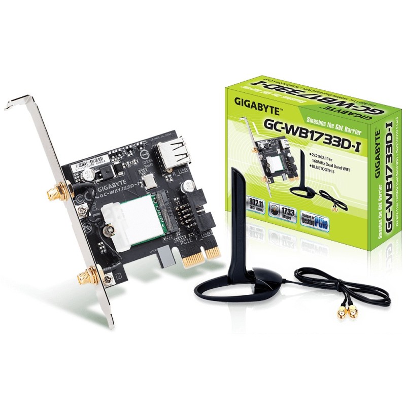 GIGABYTE GC-WB1733D-I adaptador y tarjeta de red Interno WLAN   Bluetooth 1733 Mbit s