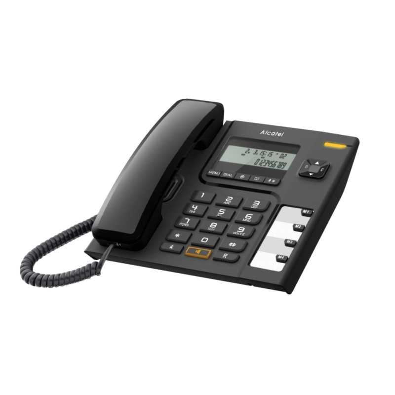 T56 Teléfono analógico Identificador de llamadas Negro