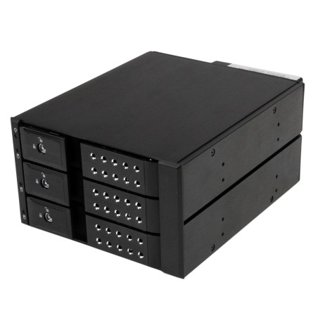 StarTech.com Rack Móvil Backplane de 3 Bahías para Unidades de 3,5 SAS II SATA III Hot Swap - 6 Gbps - Rack Móvil de Aluminio