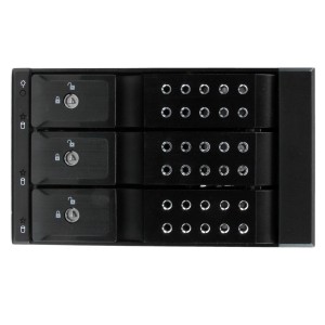 StarTech.com Rack Móvil Backplane de 3 Bahías para Unidades de 3,5 SAS II SATA III Hot Swap - 6 Gbps - Rack Móvil de Aluminio