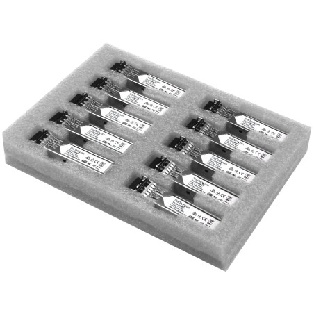 StarTech.com Paquete de 10 Módulos SFP Compatibles con Cisco GLC-SX-MM - 1000BASE-SX - Multimodo 1GbE - SFP Ethernet Gigabit