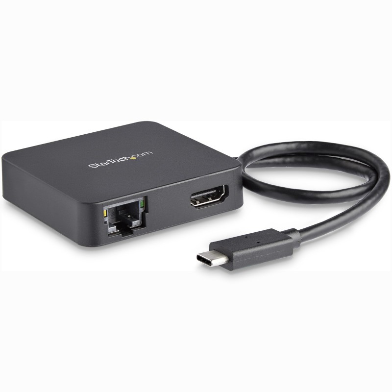 StarTech.com Adaptador Multipuertos USB C - Mini Dock Portátil USB-C 4K HDMI - Gigabit Ethernet - Hub USB 3.0 (1x USB-A 1x