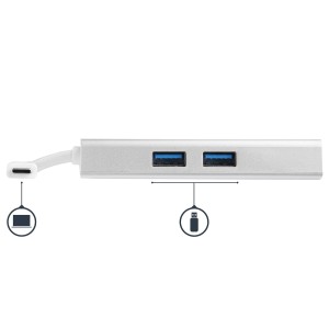 StarTech.com Adaptador Multipuertos USB-C - Docking Station Portátil USB-C 4K HDMI - Entrega de Potencia 60W - GbE - Hub 2x