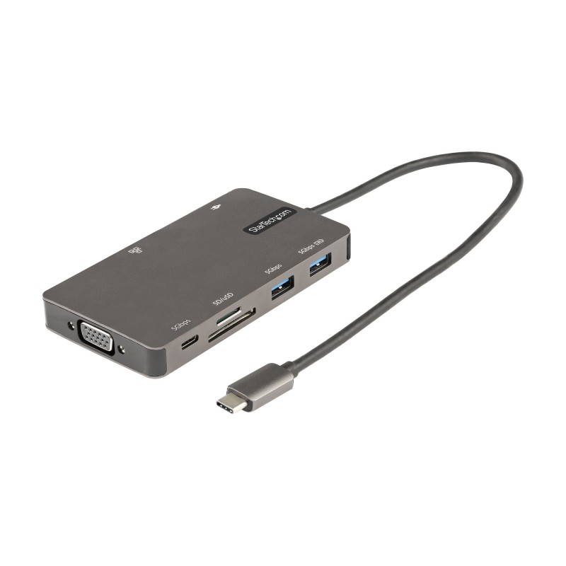 StarTech.com Adaptador Multipuertos USB C - Docking Station de Viajes HDMI 4K 30Hz o VGA - Hub Ladrón USB 3.0 de 5Gbps (USB-A  