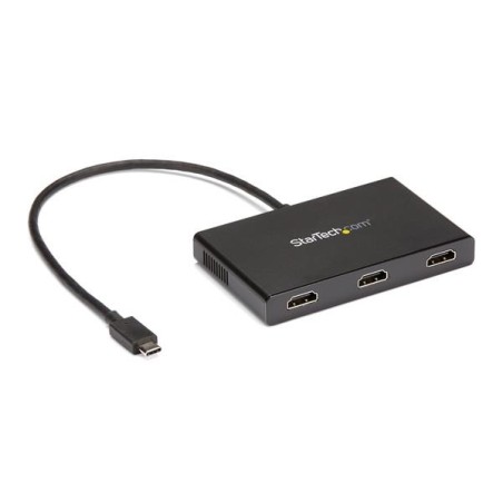 StarTech.com Adaptador Multimonitor de 3 Puertos - Divisor Splitter de Vídeo USB-C a 3x HDMI - Hub MST USB Tipo C a HDMI - 4K