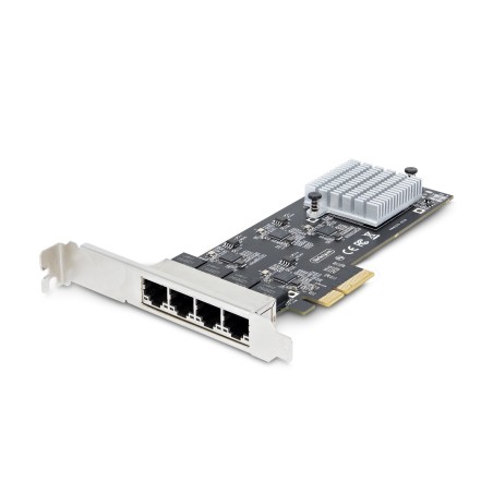 StarTech.com Tarjeta PCI Express de Red Ethernet 4 Puertos NBASE-T 2,5G - NIC I225-V - Tarjeta de Red de 4 Puertos para
