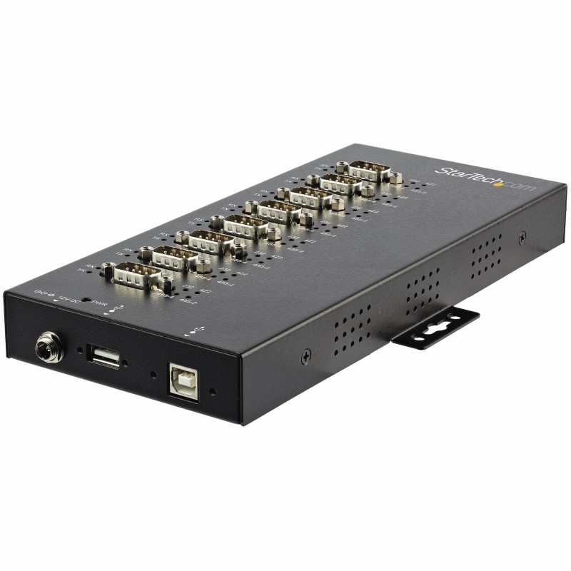StarTech.com Adaptador Hub Serie de 8 Puertos USB a RS232 RS485 RS422 - Ladrón Industrial Convertidor USB 2.0 a DB9 Serial -