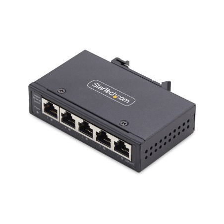 StarTech.com Switch Ethernet Industrial de 5 Puertos no Gestionado IP30 - Ethernet 100 1000 - Montaje en Pared o Carril DIN -