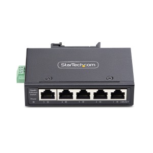StarTech.com Switch Ethernet Industrial de 5 Puertos no Gestionado IP30 - Ethernet 100 1000 - Montaje en Pared o Carril DIN -