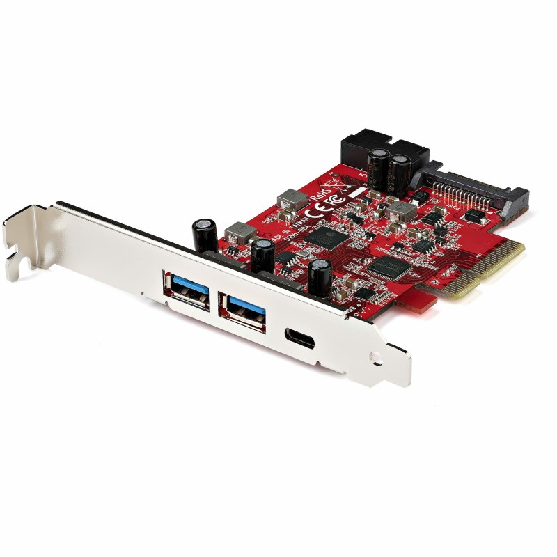 StarTech.com Tarjeta PCIe de 5 Puertos USB -Tarjeta PCI Express USB 3.2 Gen 2 (10Gbps)con 1 Puerto USB-C y 2 Puertos USB-A - 1