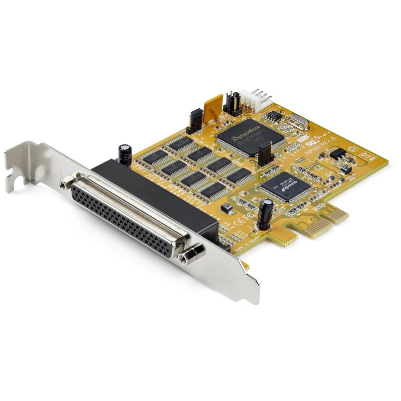 StarTech.com Tarjeta Adaptadora PCI Express Serie de 8 Puertos RS232 - Tarjeta Serial PCIe - DB9 UART 16C1050 - Tarjeta de