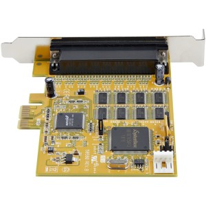 StarTech.com Tarjeta Adaptadora PCI Express Serie de 8 Puertos RS232 - Tarjeta Serial PCIe - DB9 UART 16C1050 - Tarjeta de