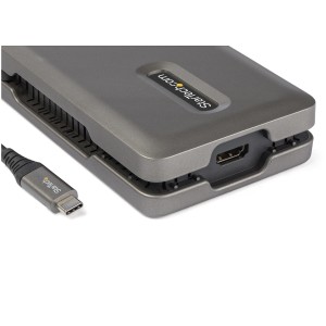 StarTech.com Adaptador Multipuertos USB-C - USB Tipo C a HDMI 2.0 4K a 60Hz - Hub Ladrón USB de 2 Puertos de 10Gbps - con PD de