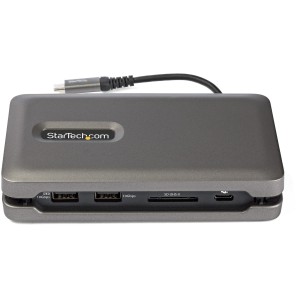 StarTech.com Adaptador Multipuertos USB-C - USB Tipo C a HDMI 2.0 4K a 60Hz - Hub Ladrón USB de 2 Puertos de 10Gbps - con PD de