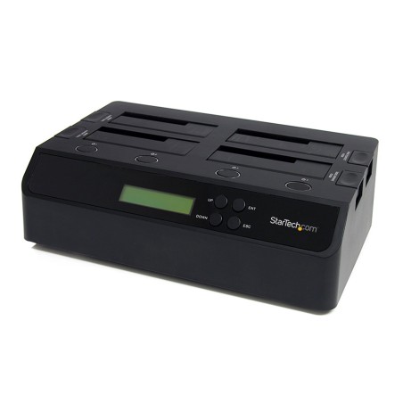 StarTech.com Clonador Borrador Autónomo USB 3.0   eSATA a SATA de 4 Bahías para Discos Duros y SSDs 1 3 - Docking Station -