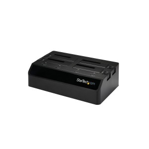 StarTech.com Base de Acoplamiento USB 3.0 de 4 Bahías SATA - Docking Station USB de Discos Duros o SSD SATA III de 2,5 3,5" -