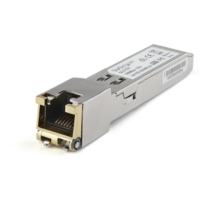 StarTech.com Módulo Transceptor SFP Compatible con el Modelo SFP-1G-T de Dell EMC - 1000BASE-T - SFP a RJ45 Cat6   Cat5e - SFP