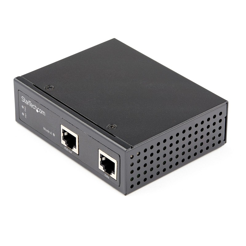 StarTech.com Inyector Industrial PoE Gigabit - 30W - 802.3at PoE+ de 48 a 56V DC - de Montaje en Riel DIN - de -40 a 75C