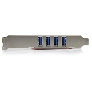 StarTech.com Tarjeta Adaptador PCI USB 3.0 (5Gbps) SuperSpeed 4 Puertos Con Alimentación SATA LP4 - Hub Concentrador Interno -