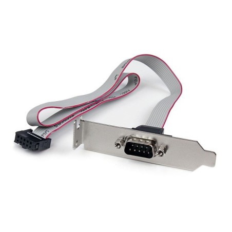 StarTech.com Adaptador de 0.4m Header Cabezal Bracket Serie Serial DB9 RS232 a IDC 10 Pines Placa Base Perfil Bajo