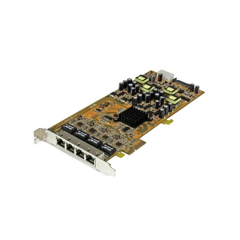 StarTech.com Tarjeta PCI Express de Red Ethernet Gigabit con 4 Puertos RJ45 PoE Power over Ethernet